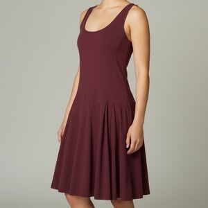Magdalena‎ Womens Maroon Fit and Flare Sleeveless Dress USA Made Medium 8/10